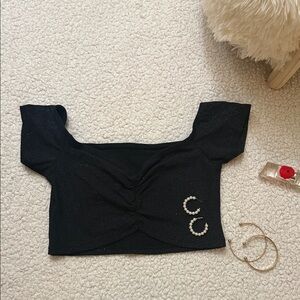 Elegant Black Off-Shoulder Top